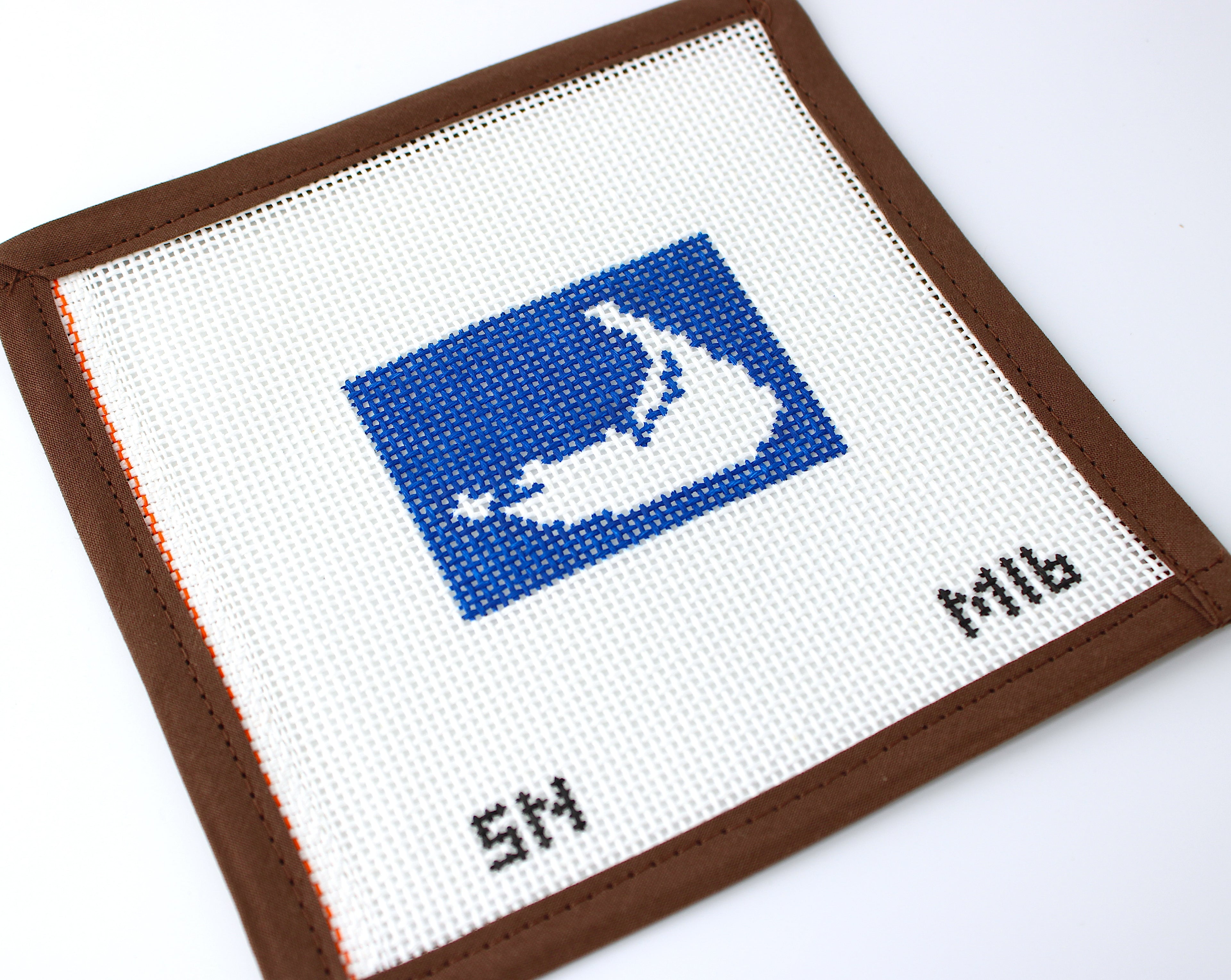 Nantucket on Blue Mini (Silver Needle, Colonial Needle Company)