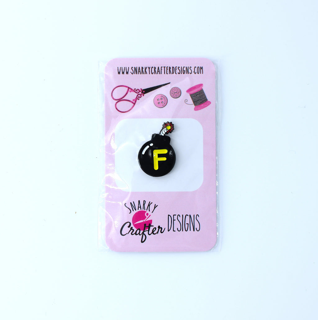 F-Bomb Enamel Needle Minder (Snarky Crafter Designs)