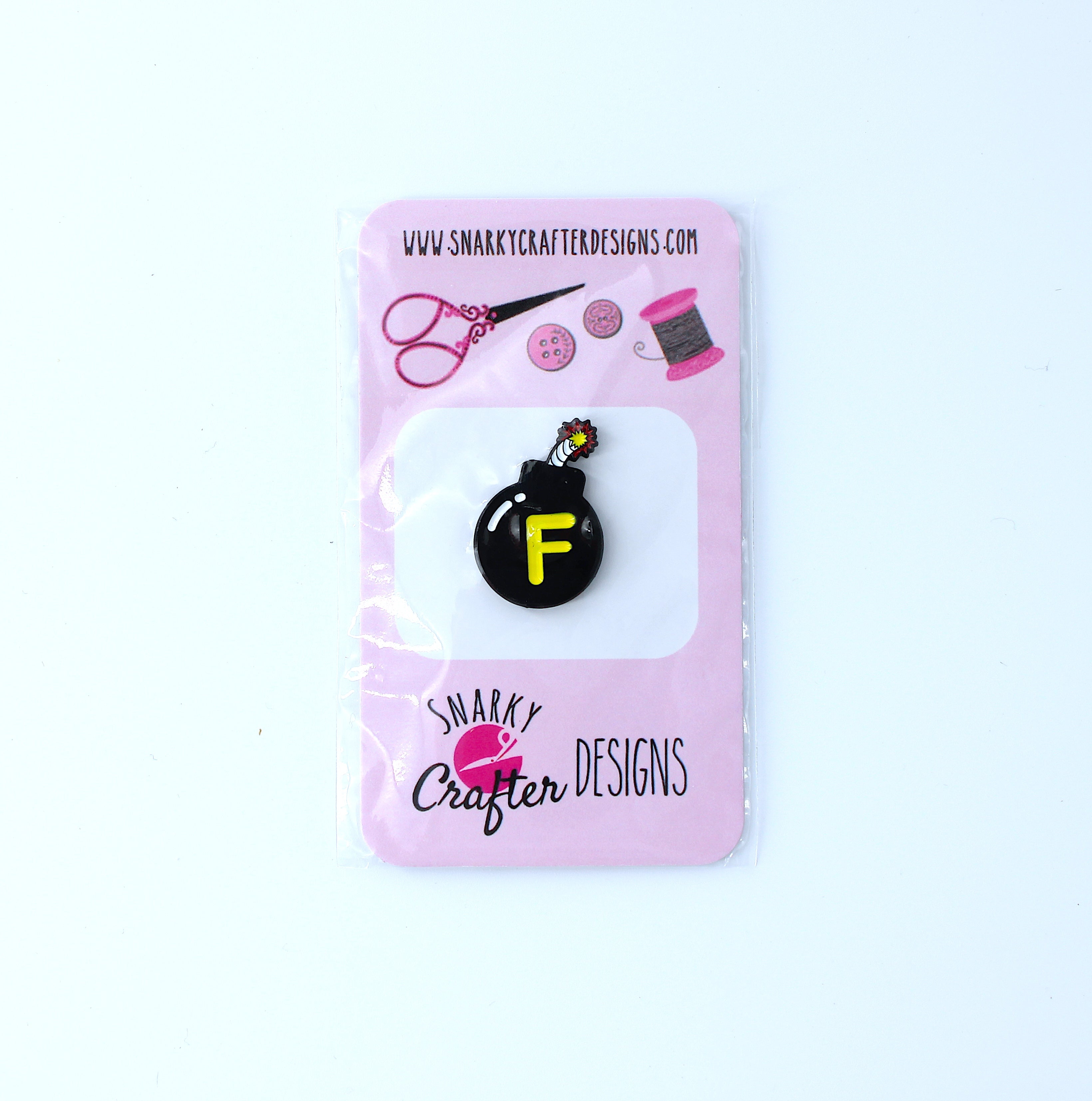 F-Bomb Enamel Needle Minder (Snarky Crafter Designs)