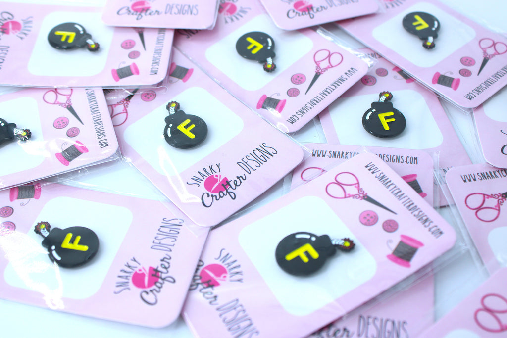 F-Bomb Enamel Needle Minder (Snarky Crafter Designs)
