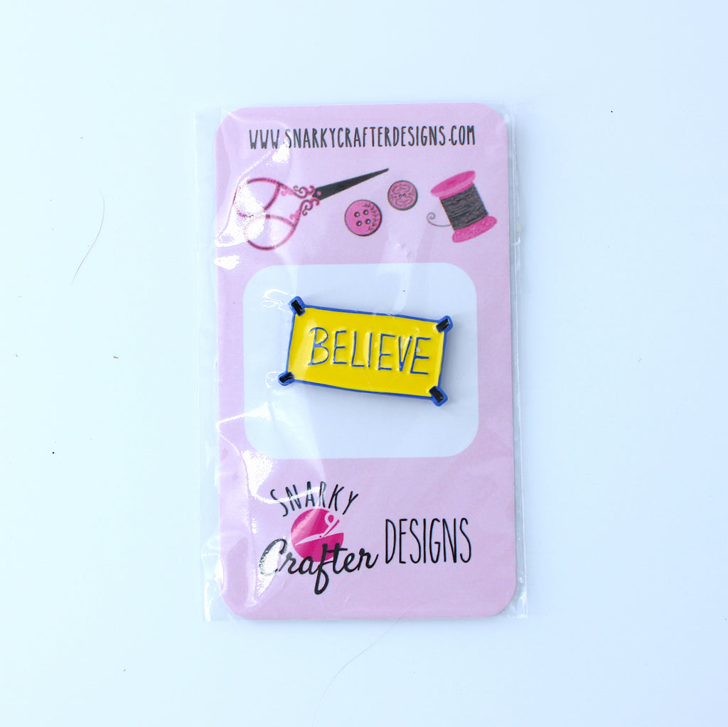 Inspirational "Believe" Needle Minder (Snarky Crafter Designs)