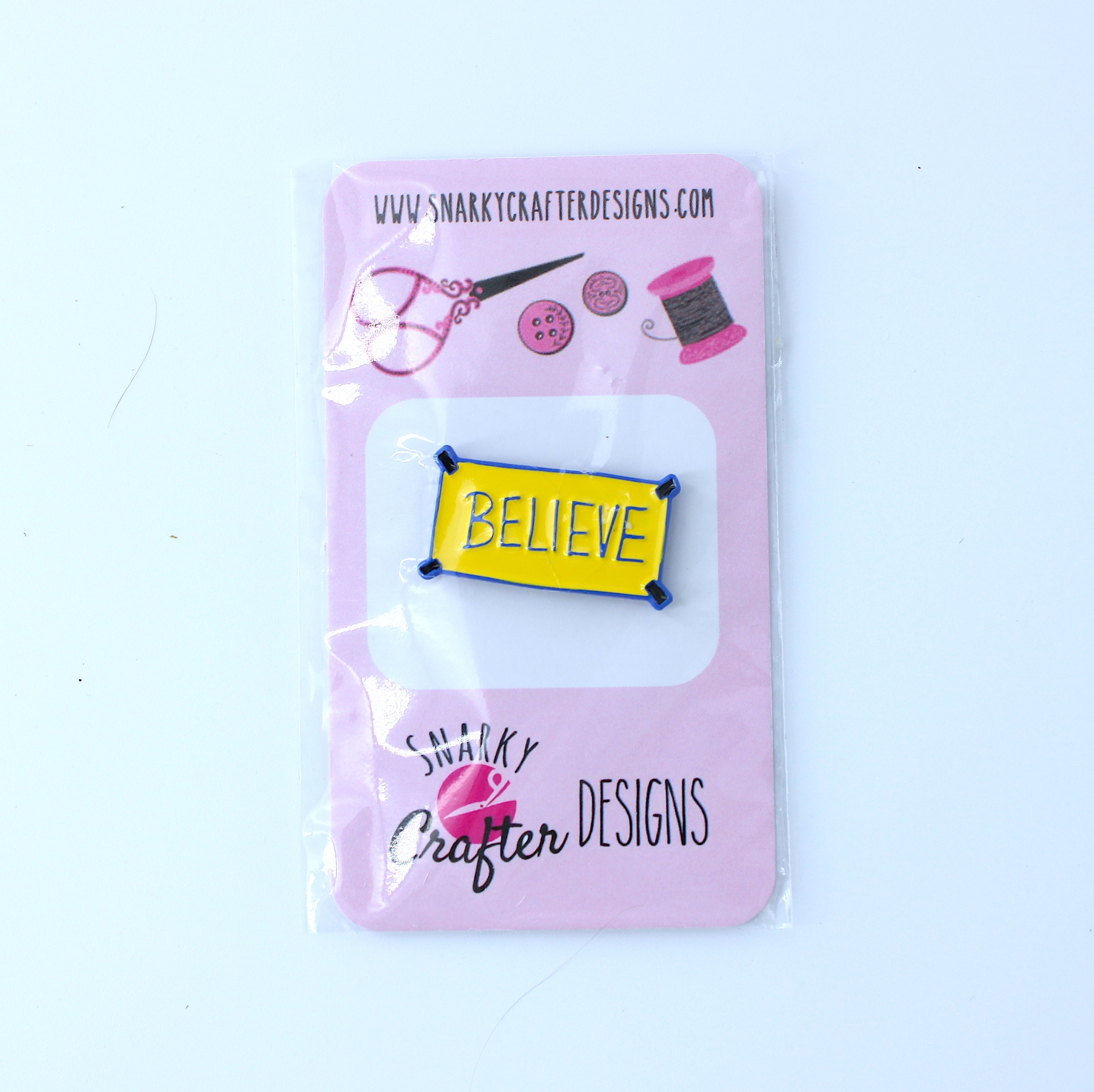 Inspirational "Believe" Needle Minder (Snarky Crafter Designs)
