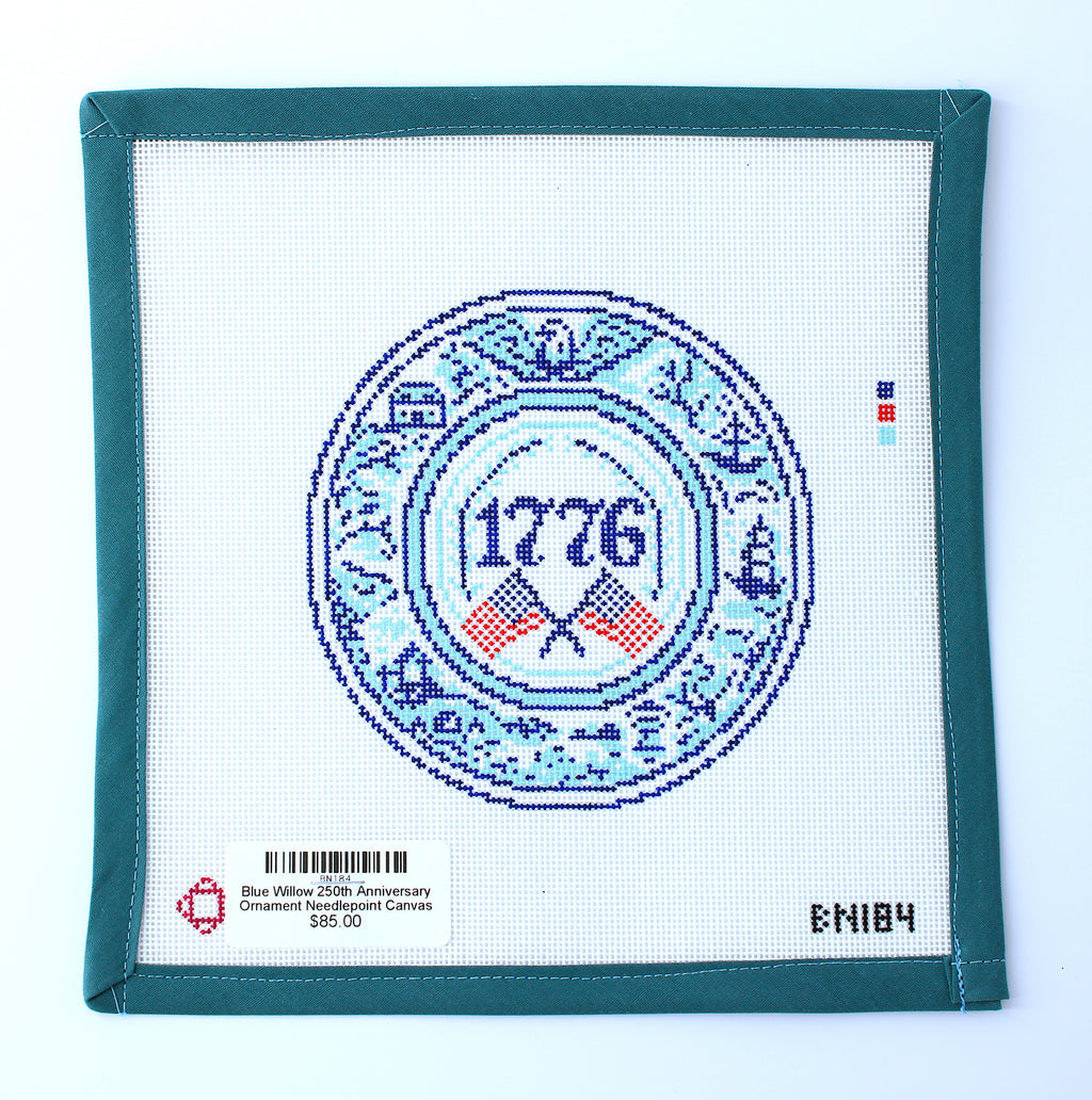 Blue Willow 250th Anniversary Ornament Needlepoint Canvas