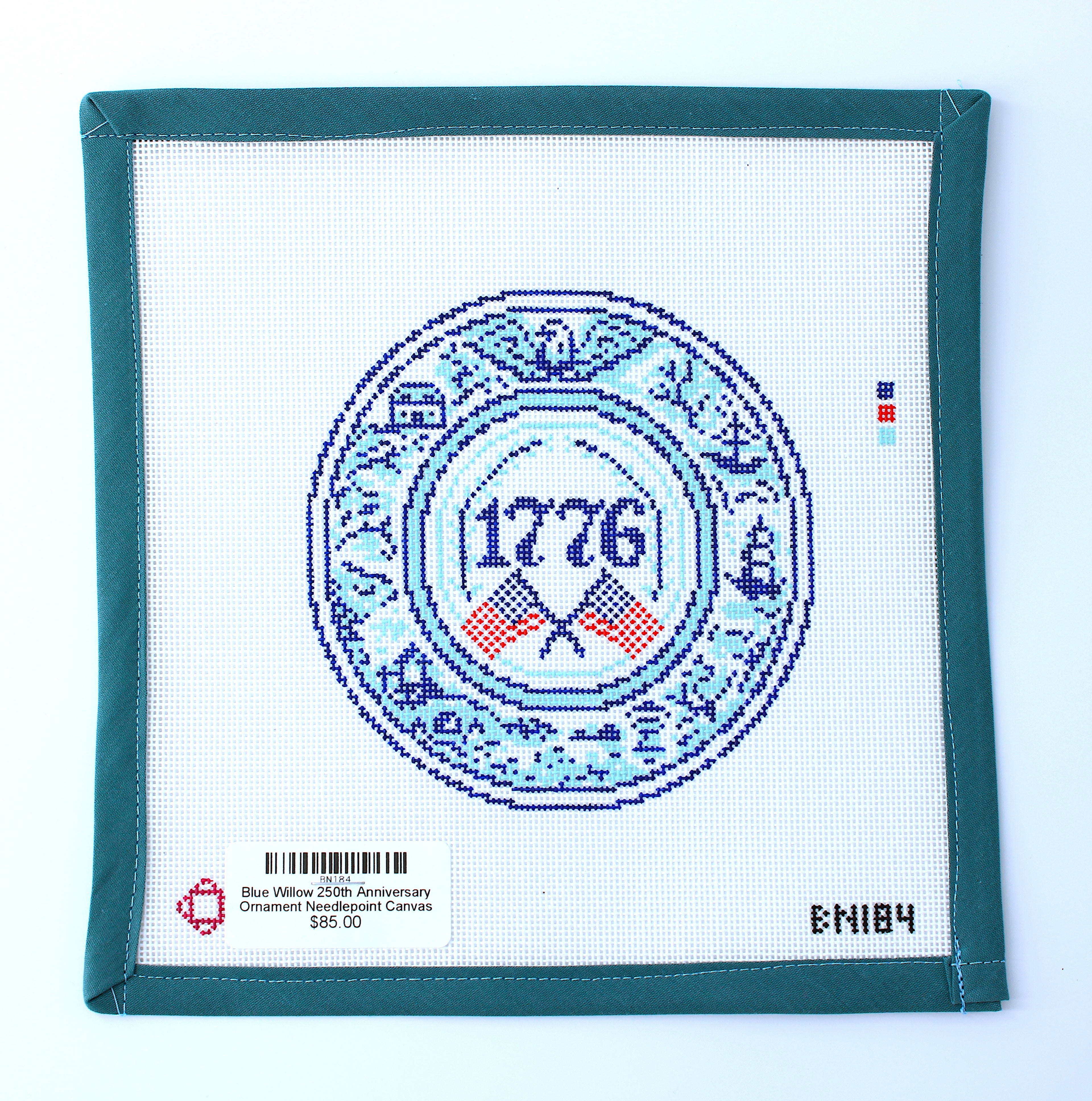 Blue Willow 250th Anniversary Ornament Needlepoint Canvas