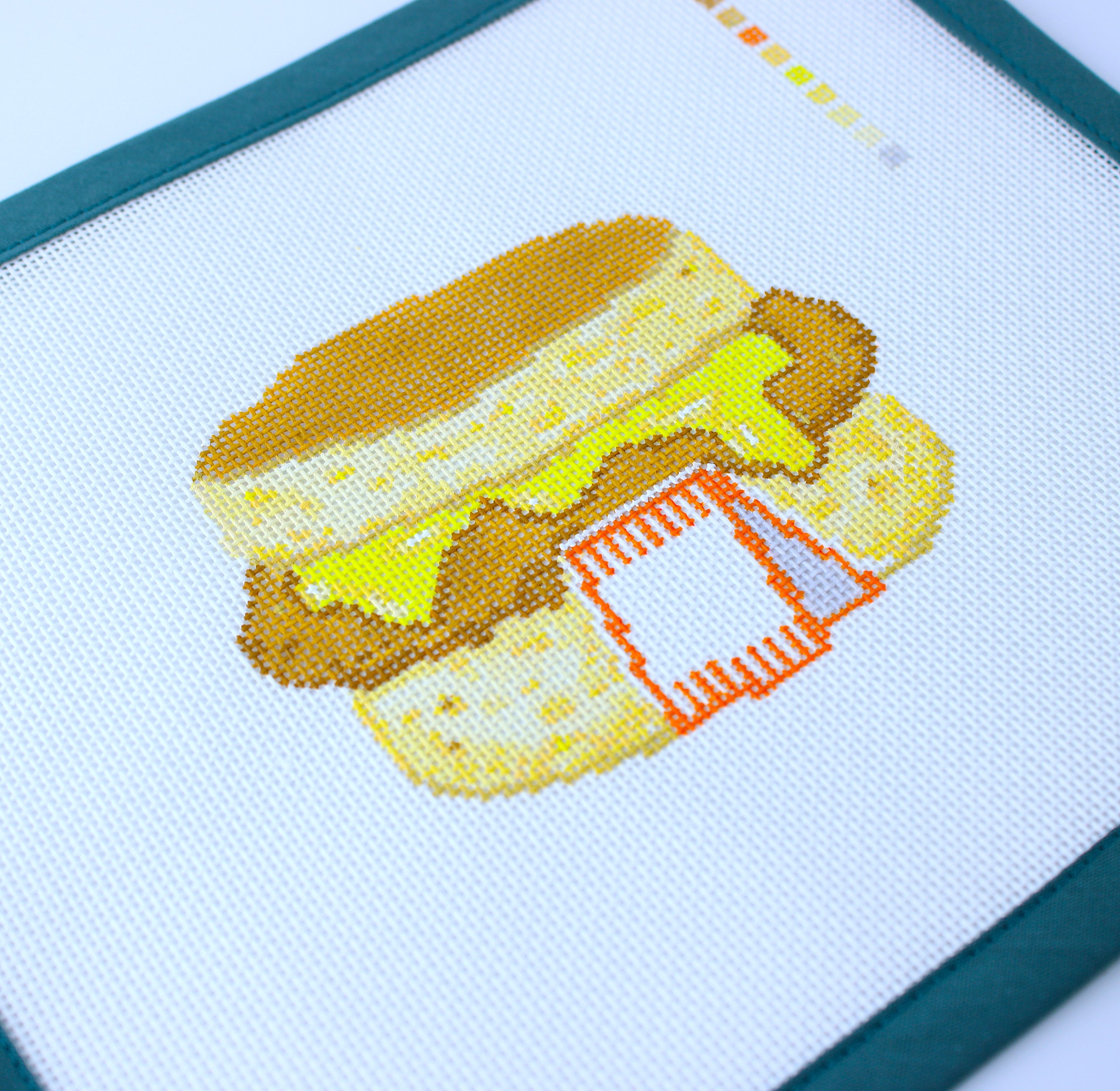 Honey-Butter Chicken Biscuit Ornament Needlepoint Canvas