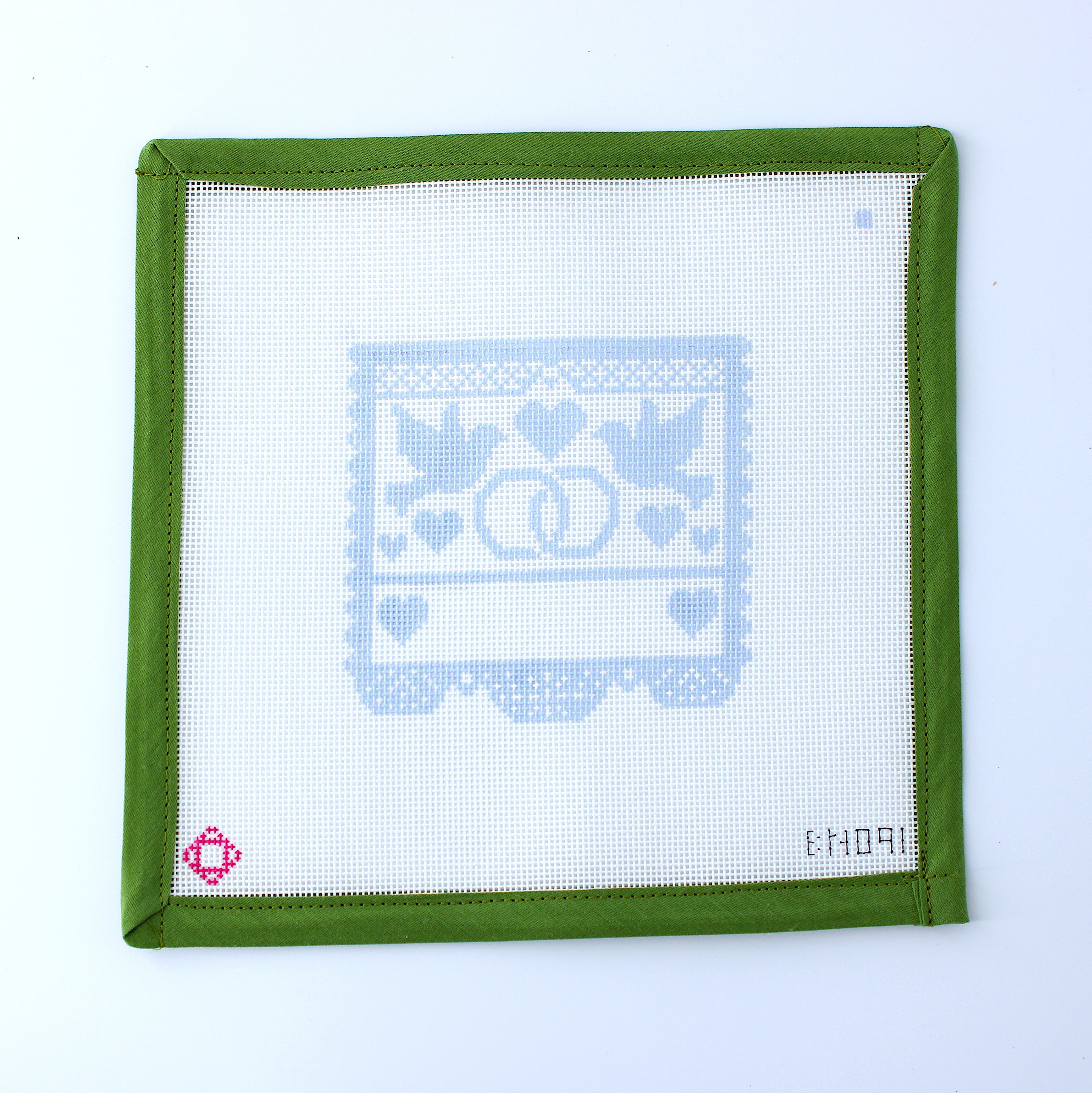 Love Birds Papel Picado Needlepoint Ornament Canvas