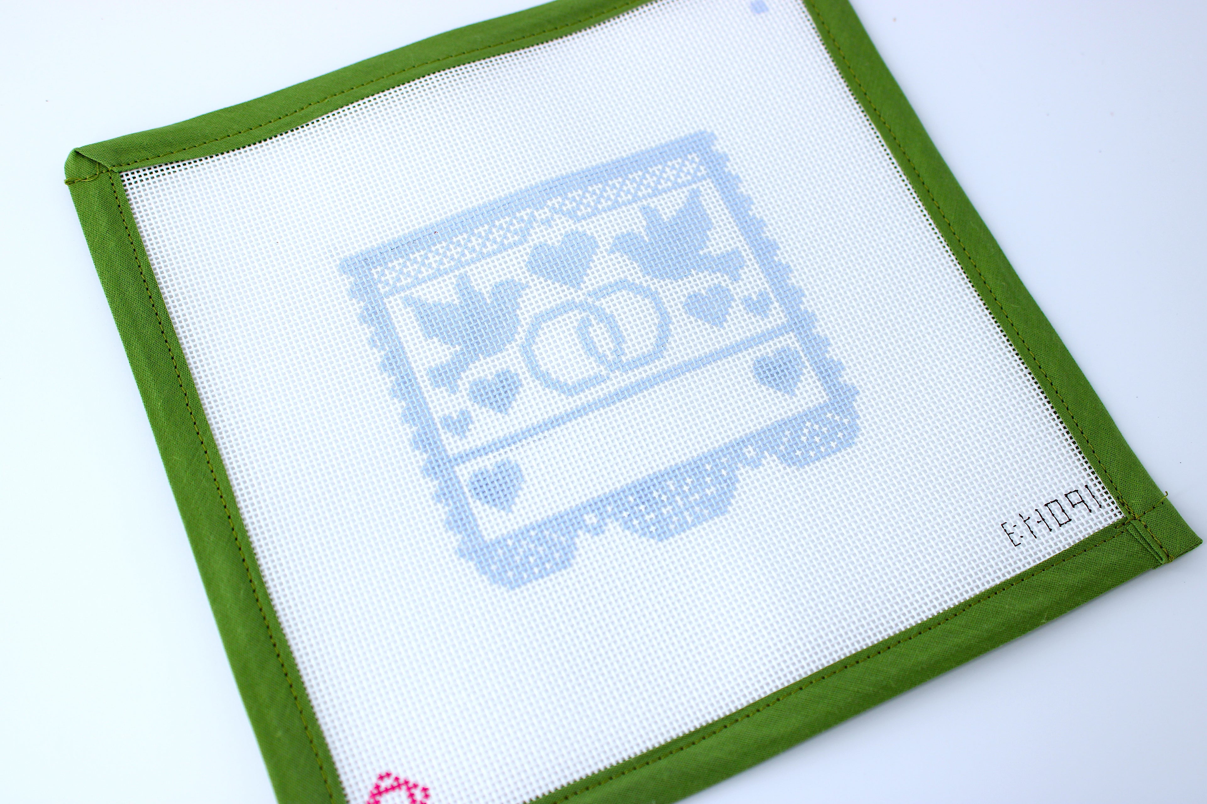Love Birds Papel Picado Needlepoint Ornament Canvas