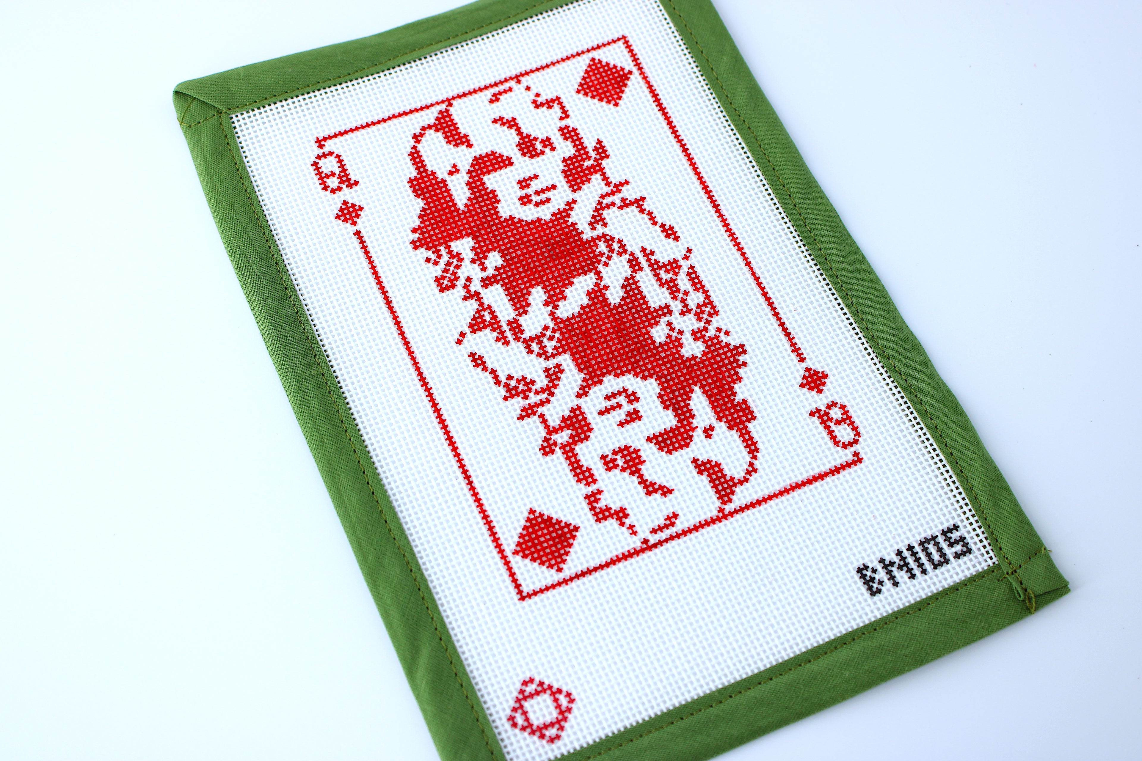 Dolly Parton:Queen of Diamonds Needlepoint Ornament Canvas (Imperfect)