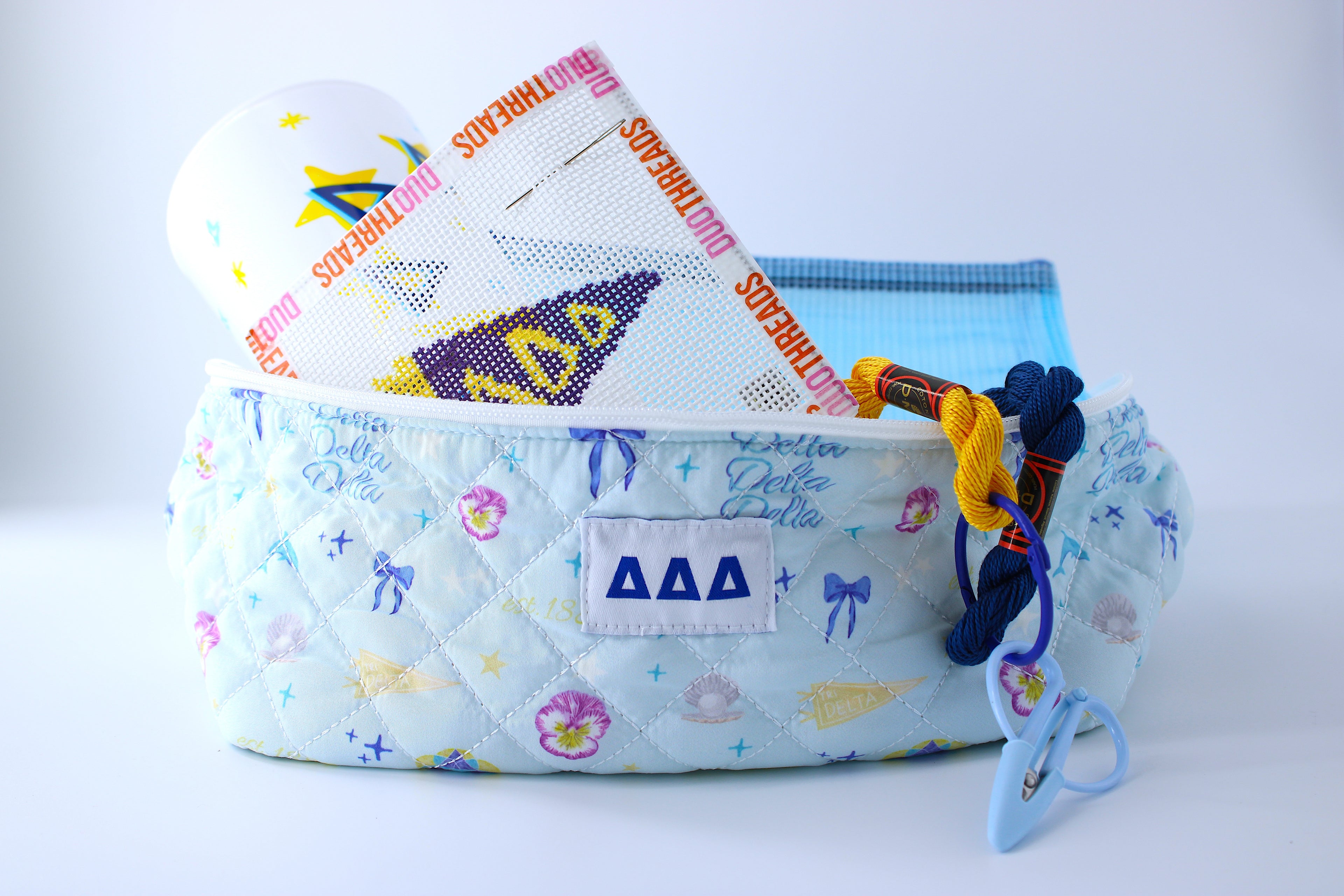 Sorority Needlepoint Bid Box (Tri Delta)