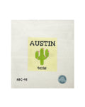 Austin Travel Book Needlepoint Canvas (Atlantic Blue)