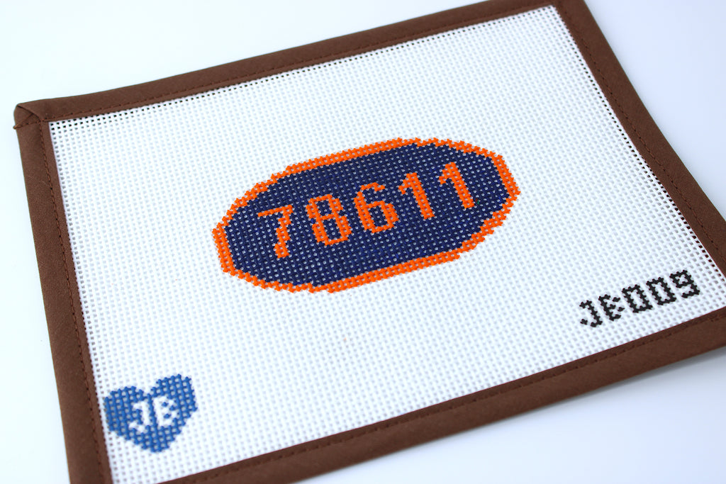 78611 Area Code Needlepoint Canvas (Jocelyn Bezner Designs)