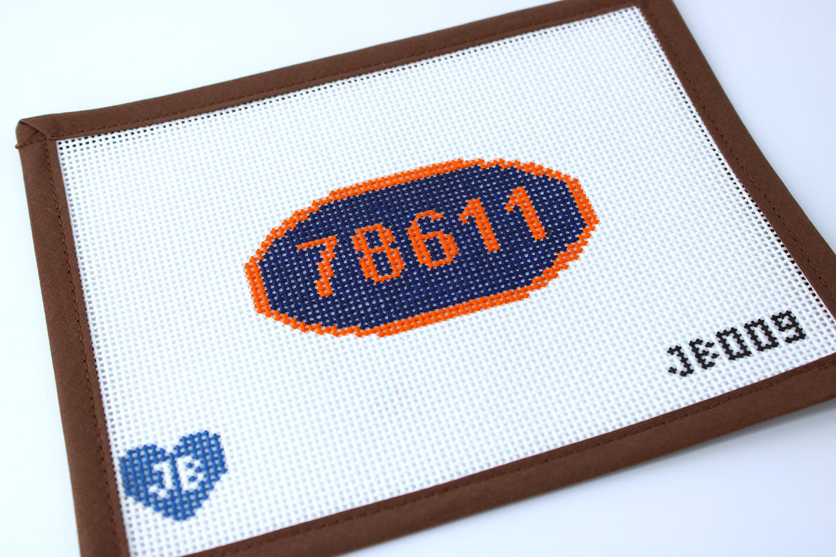 78611 Area Code Needlepoint Canvas (Jocelyn Bezner Designs)