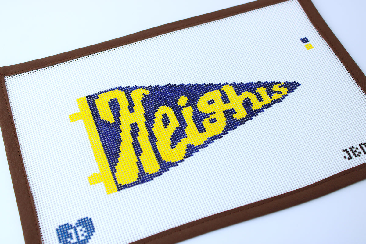 Alamo Heights Pennant Pennant Needlepoint Canvas (Jocelyn Bezner Designs)