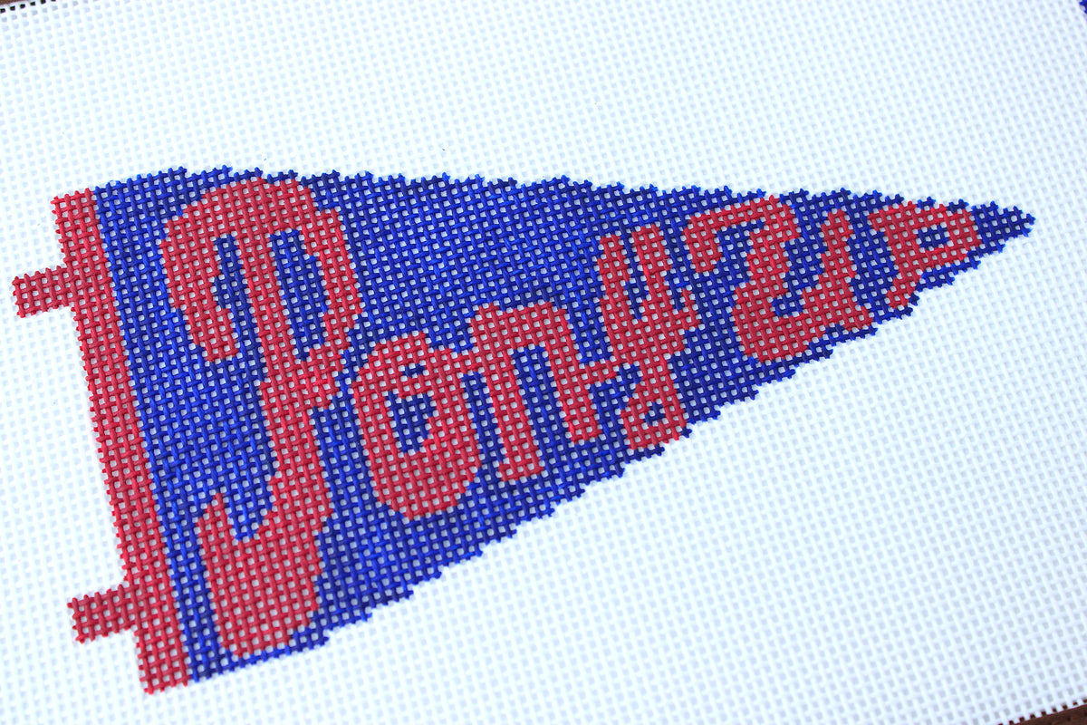 Pony Up Pennant Pennant Needlepoint Canvas (Jocelyn Bezner Designs)