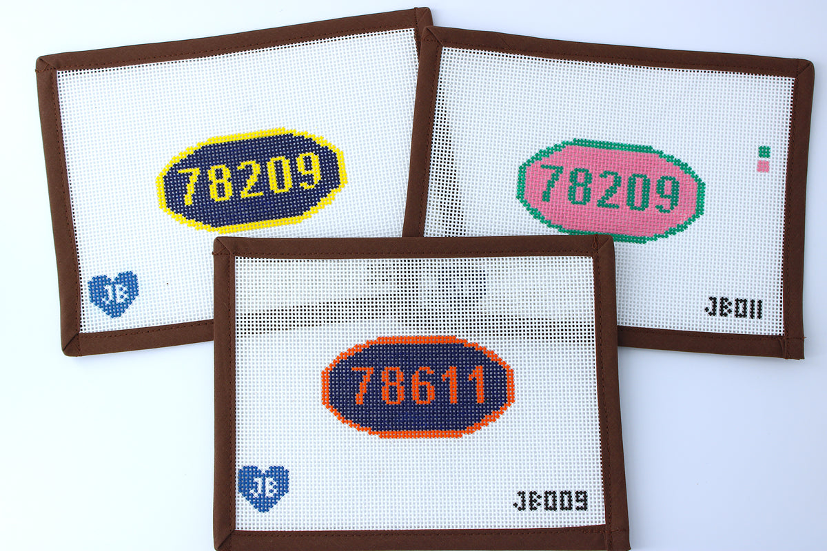78611 Area Code Needlepoint Canvas (Jocelyn Bezner Designs)