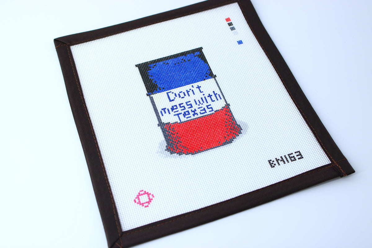 "Don’t Mess With Texas" Needlepoint Ornament Canvas