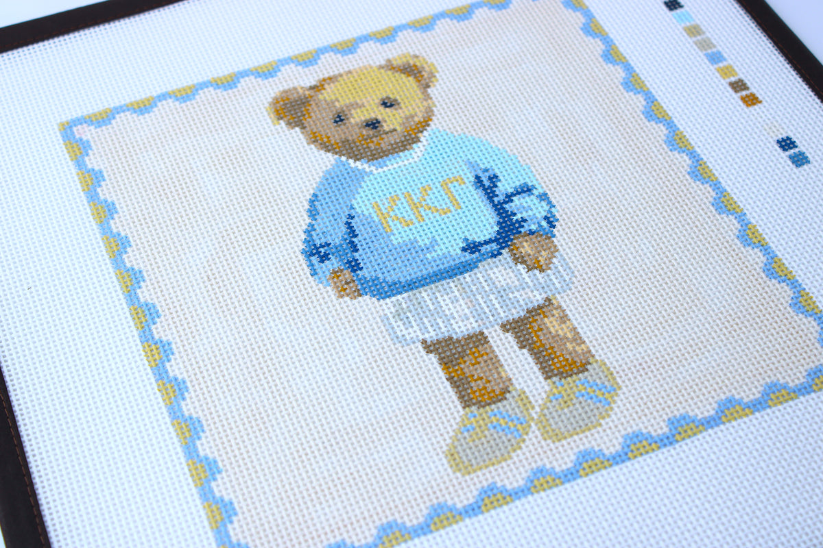 Kappa Kappa Gamma Bear Needlepoint Canvas
