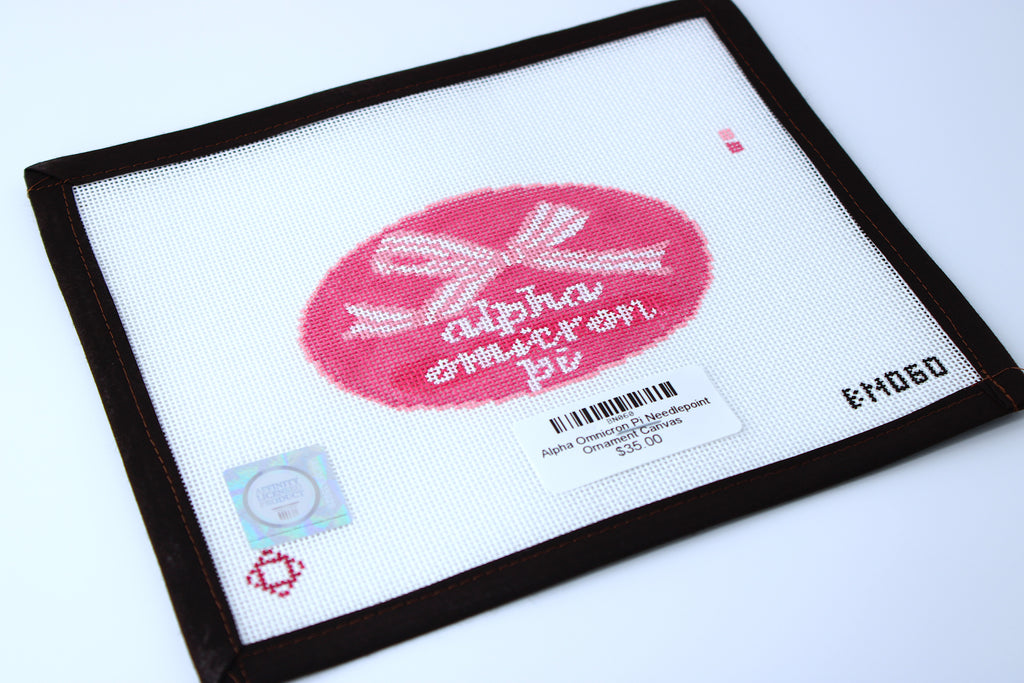 Alpha Omnicron Pi Needlepoint Ornament Canvas