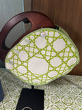 Ann Kaye Green Canning Pattern Bermuda Bag (SELF FINISHING)