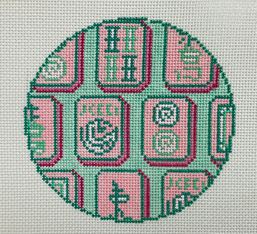 Mah Jong round (Painted Stitch)
