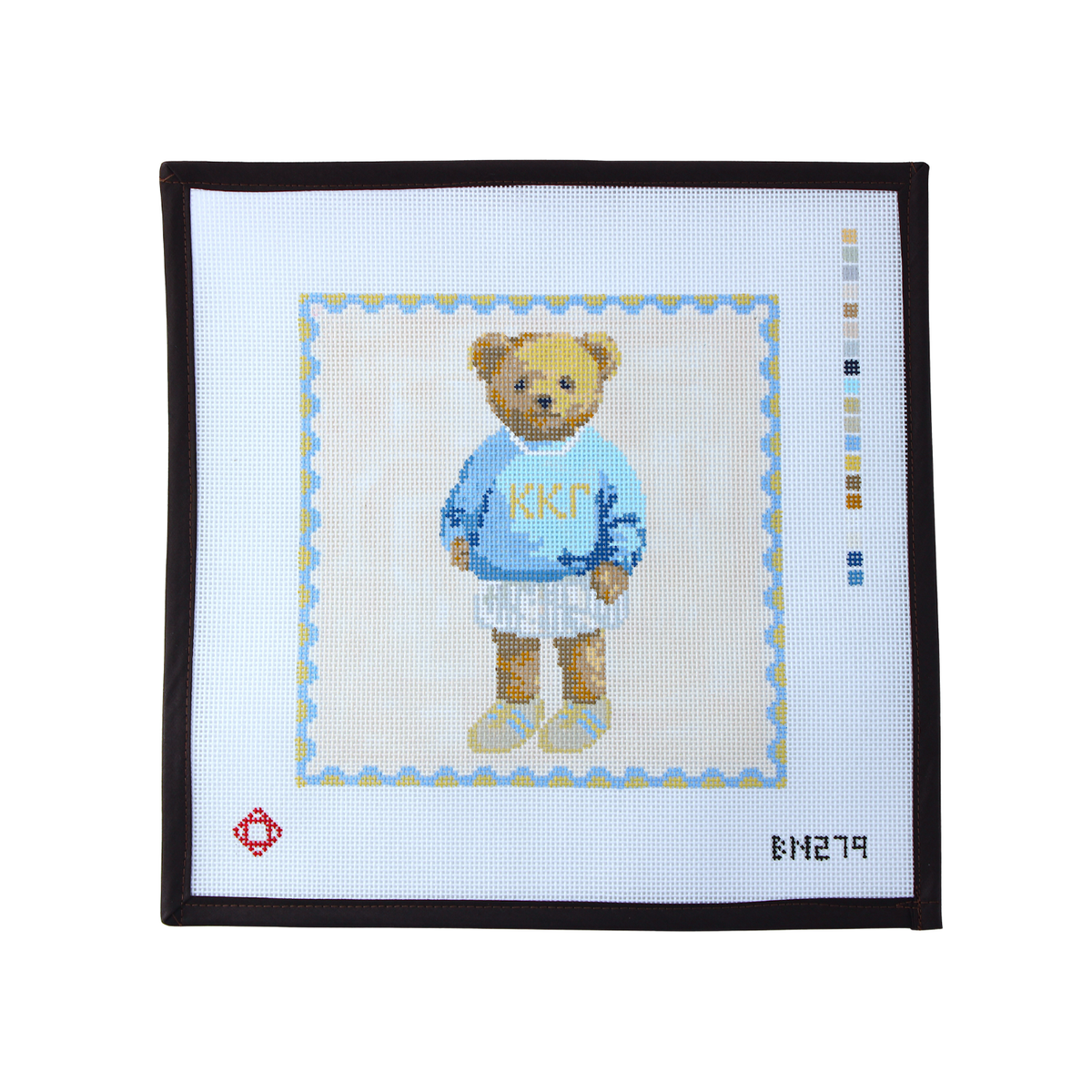 Kappa Kappa Gamma Bear Needlepoint Canvas