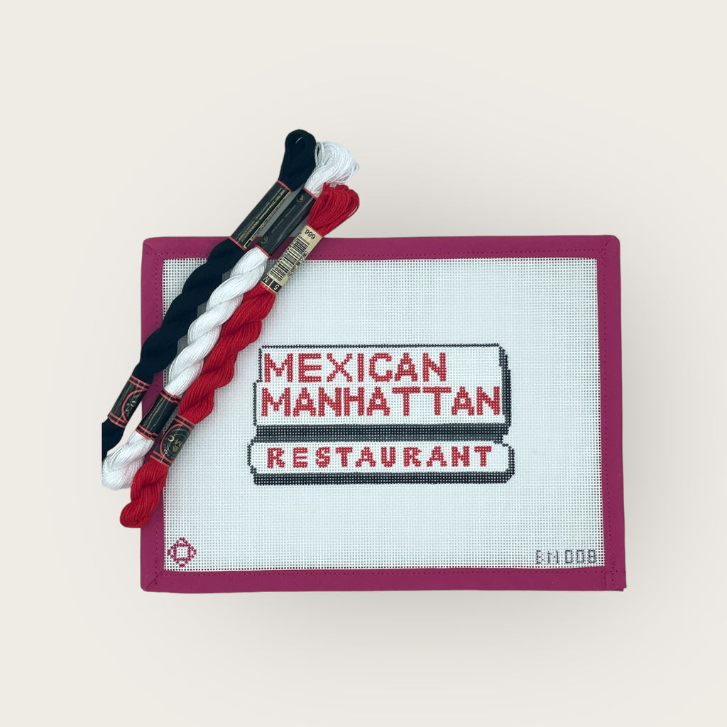 Mexican Manhattan Restaurant Ornament - Bexar Needleworks