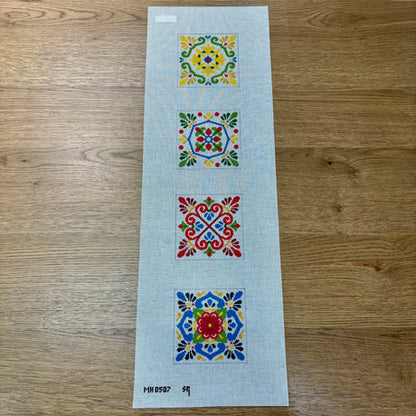 Talavera Tiles Needlepoint Canvas, Coaster Set