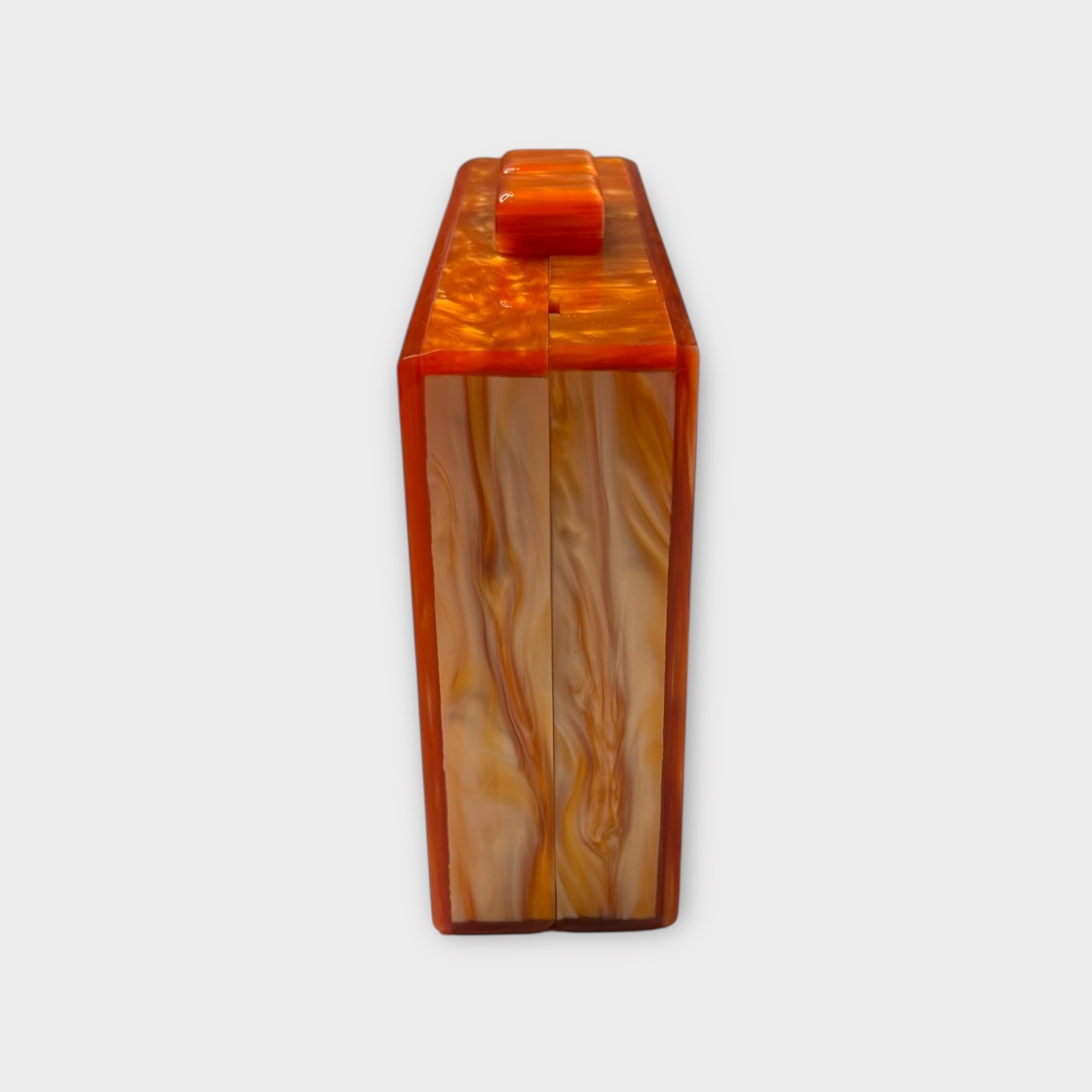 Self finishing Acrylic Clutch (ORANGE)