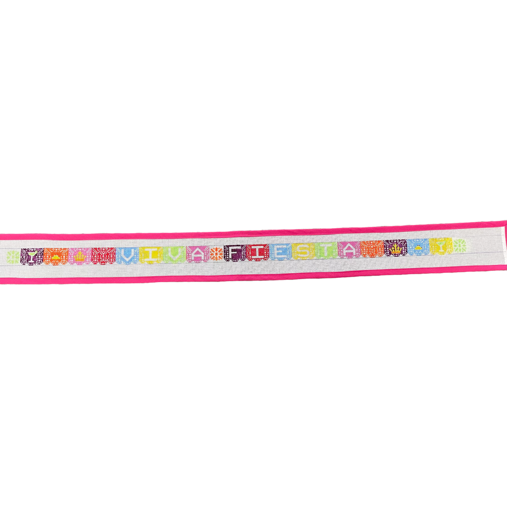 Papel Picado Fiesta Needlepoint Belt Canvas - Bexar Needleworks