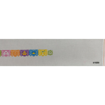 Papel Picado Fiesta Needlepoint Belt Canvas - Bexar Needleworks