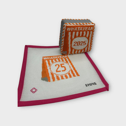 2025 WHATAYEAR Table Tent Needlepoint Ornament Canvas