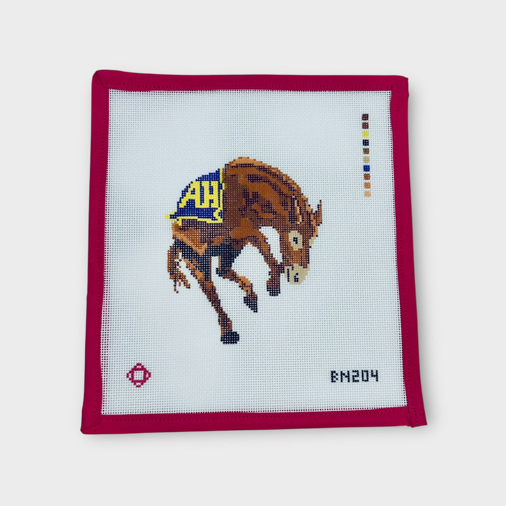 Alamo Heights Mule Needlepoint Ornament Canvas
