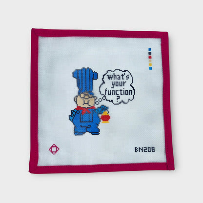 Conjunction Junction Needlepoint Ornament Canvas