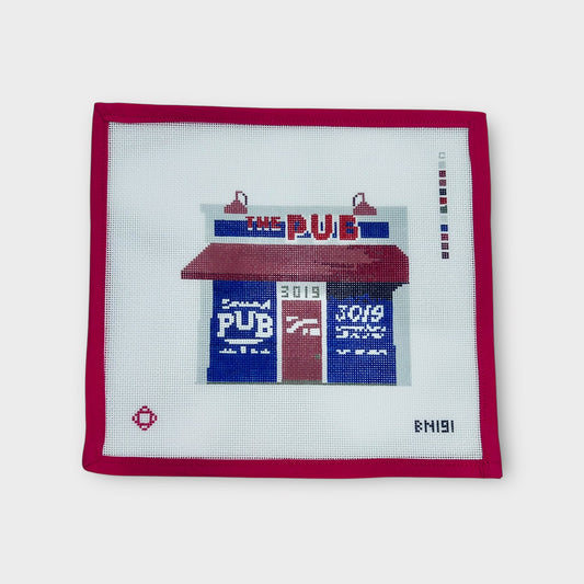 The University Pub Needlepoint Ornament Canvas