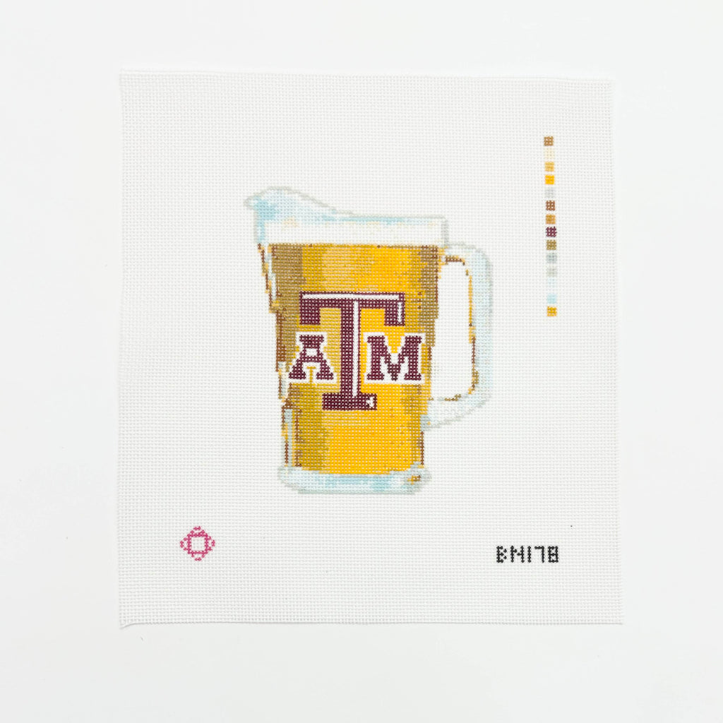 Texas A & M Ring Dunk Needlepoint Ornament Canvas