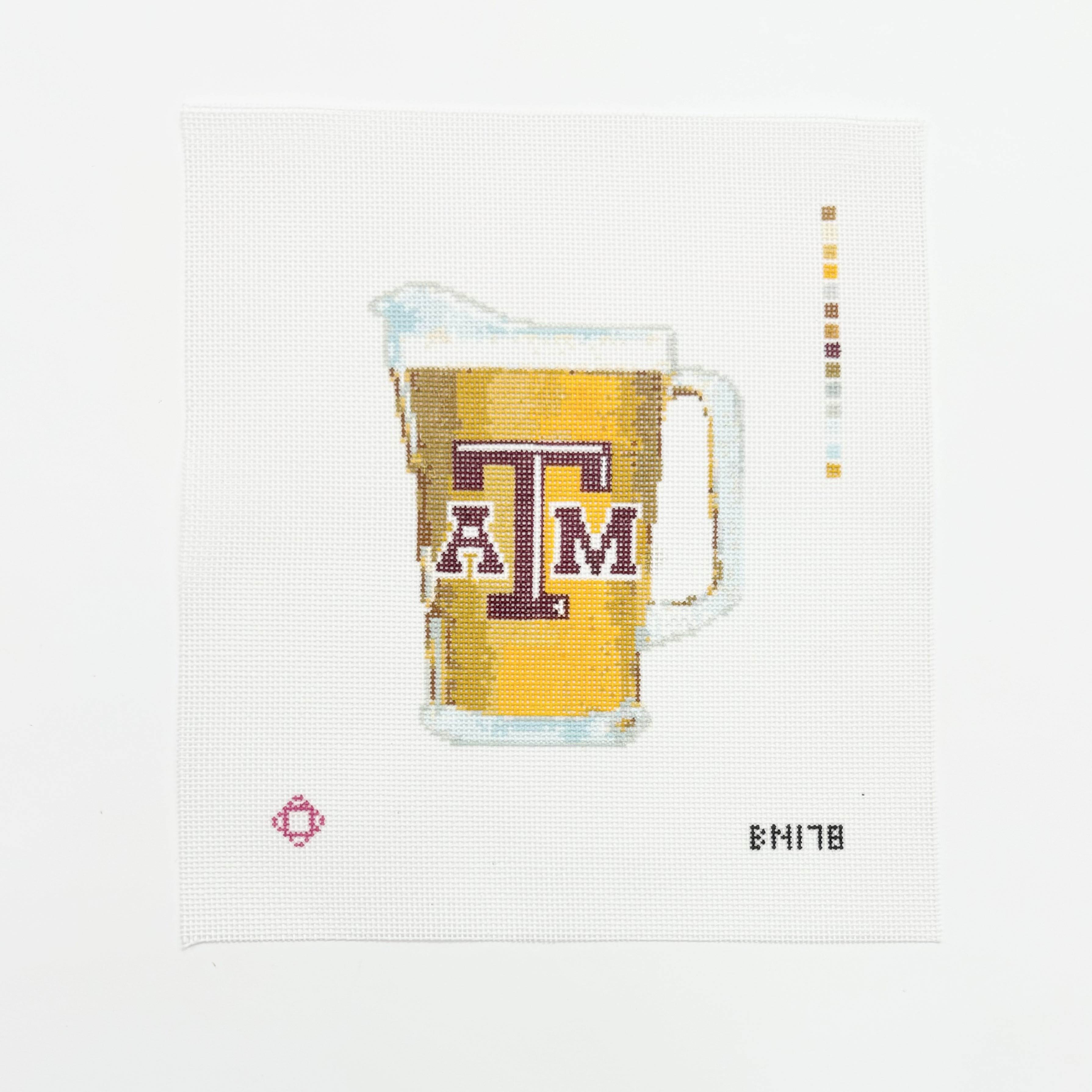 Texas A & M Ring Dunk Needlepoint Ornament Canvas