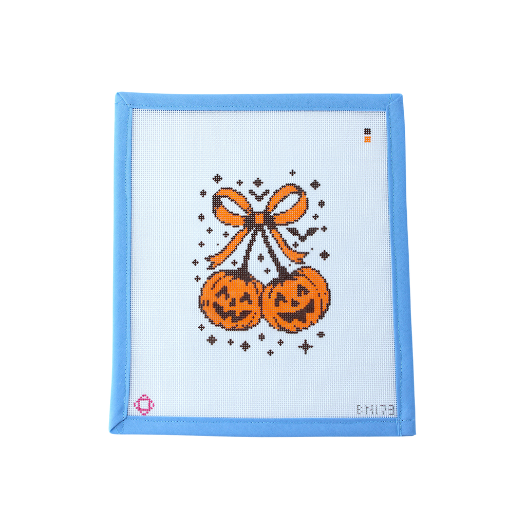 Halloween Scary Cherries Needlepoint Canvas