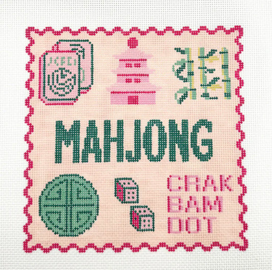 Mahjong Tray Insert Needlepoint Canvas