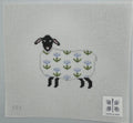 Sheep with Thistle Needlepoint Canvas Design with Stitch Guide