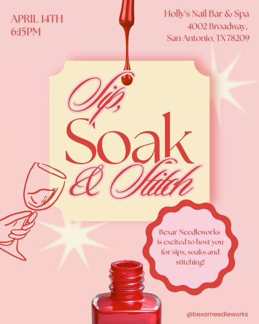 SIP, SOAK, and STITCH Night (Limited availability)