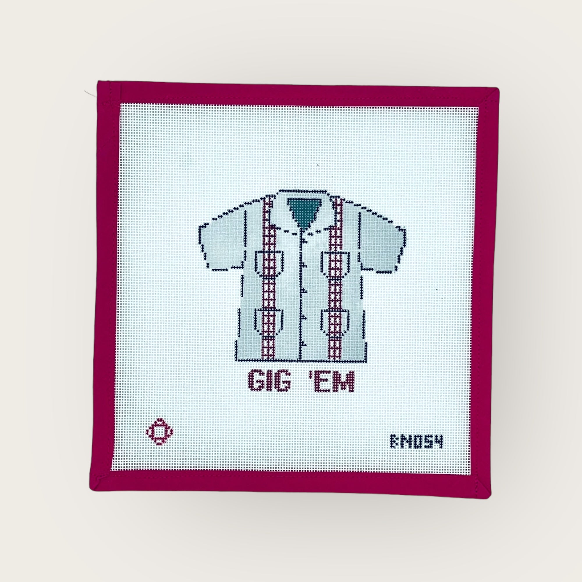 Texas A & M Guayabera Needlepoint Ornament Canvas