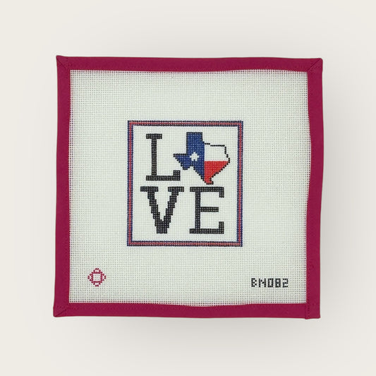 Texas Love Needlepoint Ornament Canvas