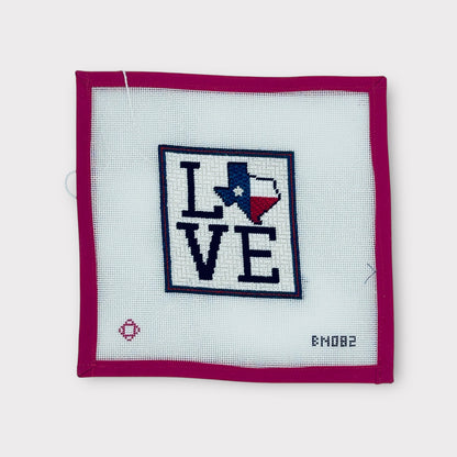 Texas Love Needlepoint Ornament Canvas