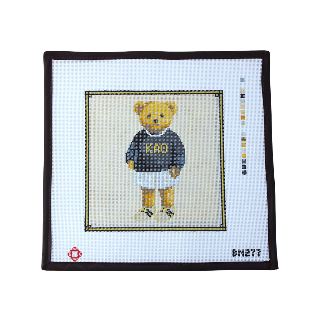 Kappa Alpha Theta Bear Needlepoint Canvas