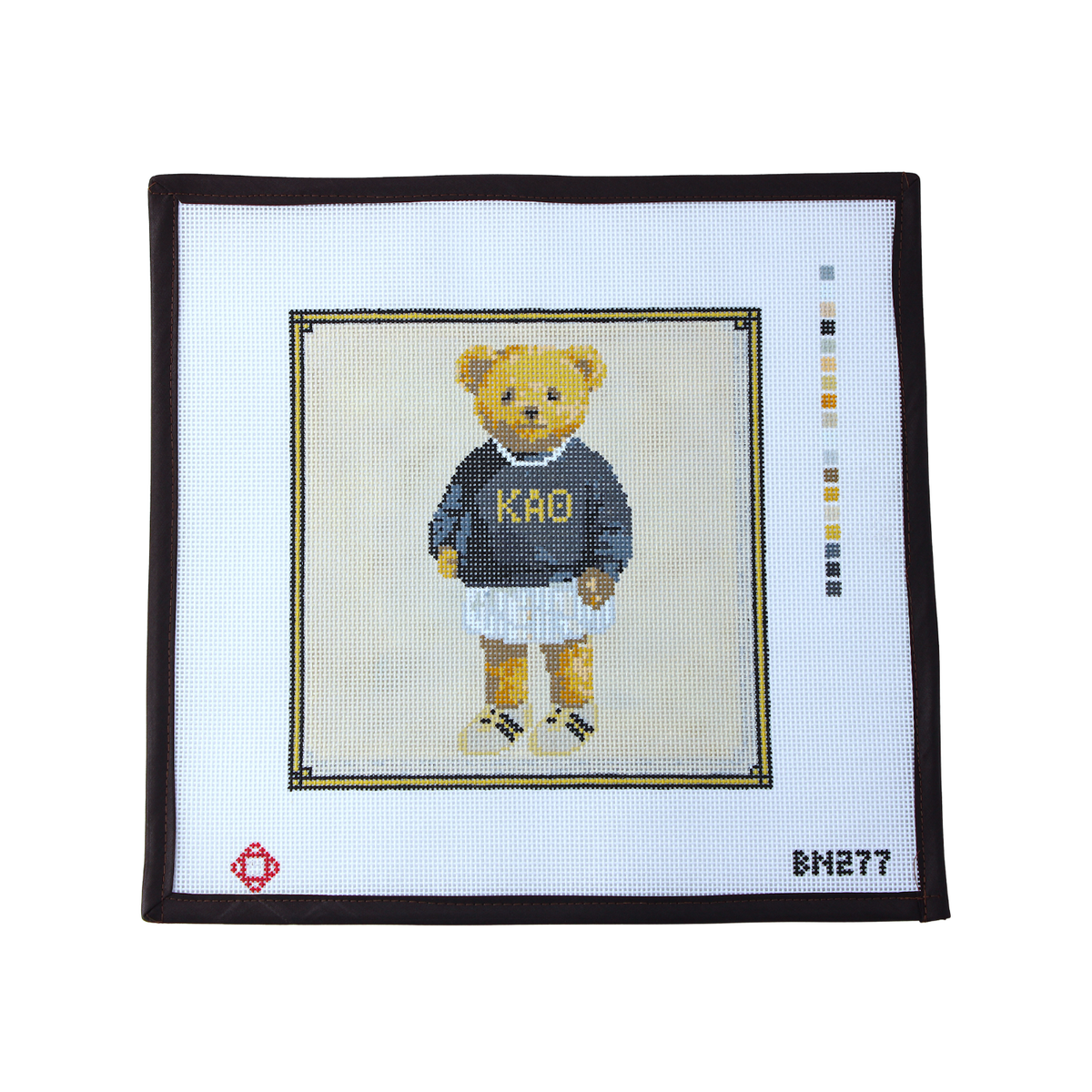 Kappa Alpha Theta Bear Needlepoint Canvas