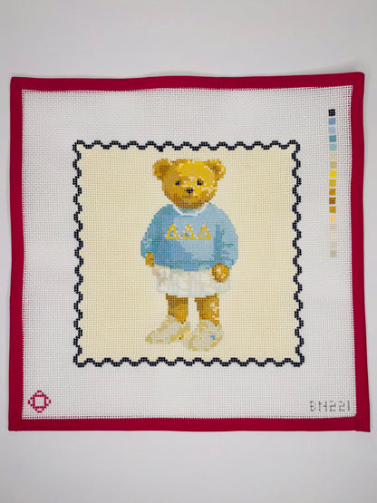 Tri Delta Bear Needlepoint Canvas