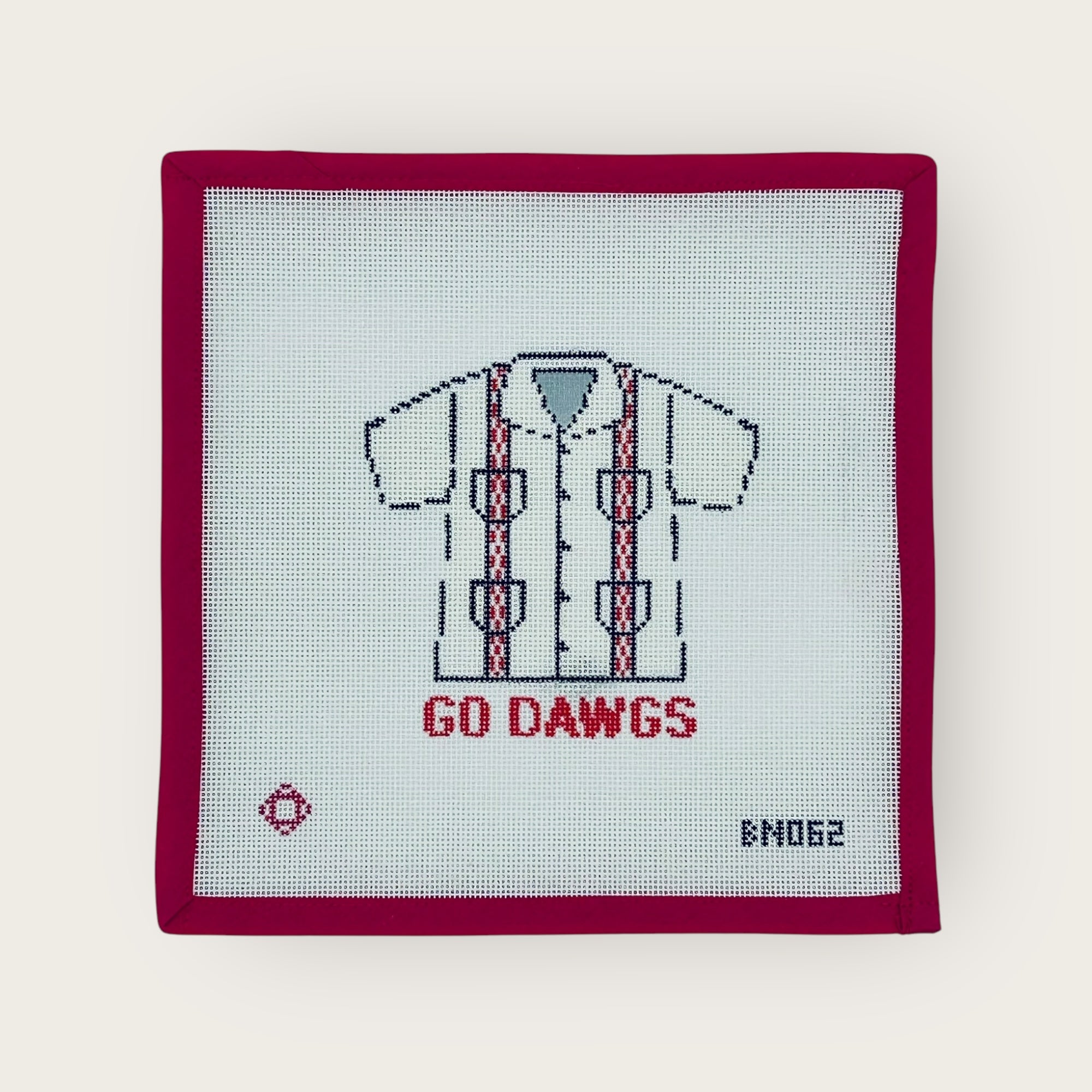 Collegiate Guayabera Needlepoint Ornament Canvas