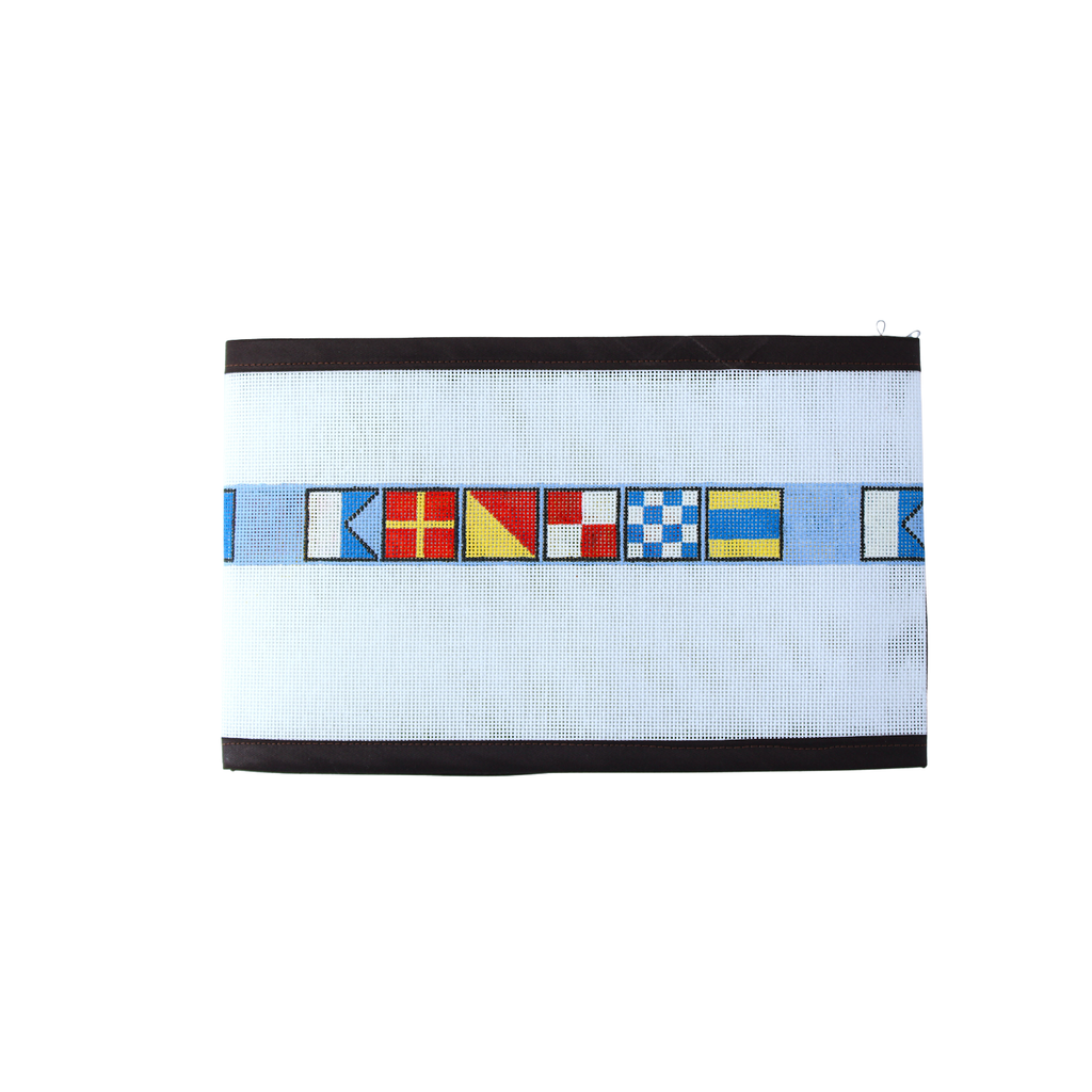 "FAFO" Coded Nautical Needlepoint Belt Canvas