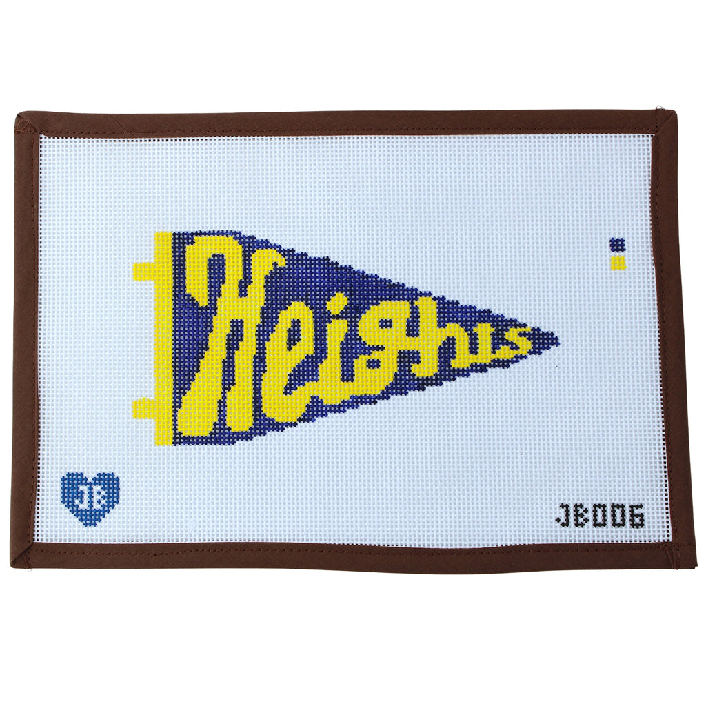 Alamo Heights Pennant Pennant Needlepoint Canvas (Jocelyn Bezner Designs)