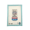 Beer Never Broke My Heart Needlepoint Ornament Canvas (Atlantic Blue)
